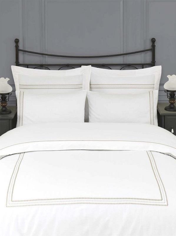 Постельное белье из сатина-люкс с вышивкой ISSIMO RITA MENTOL евро